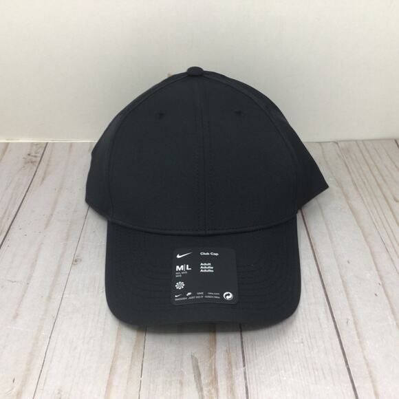 Nike Golf Dri FIT Low Profile Tech Club Cap Black Adjustable Lightweight Hat - Picture 2 of 5